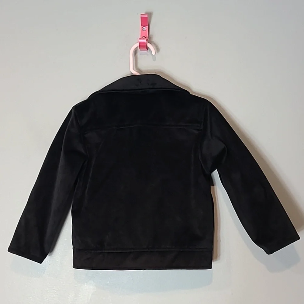 Hudson velvet black moto biker‎ jacket Girls Size 2T